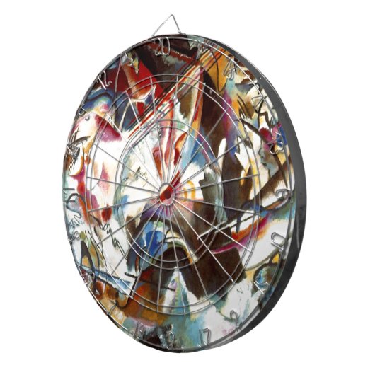 Abstrakte Zusammensetzung Kandinsky VI Dartscheibe (Vorderseite rechts)