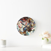 Abstrakte Zusammensetzung Kandinsky VI Runde Wanduhr (Zuhause)