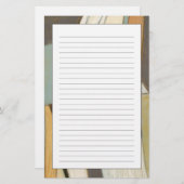 Abstrakte Zusammensetzung mit gedämpften Farben Briefpapier (Vorne/Hinten)