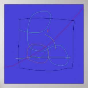 Abstrakte Zusammensetzung mit Überschneidungen Poster