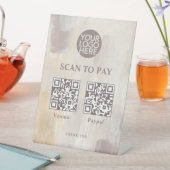 Abstrakte zwei Wege zum Bezahlen von skalierbarem Sockelschild (In Situ)