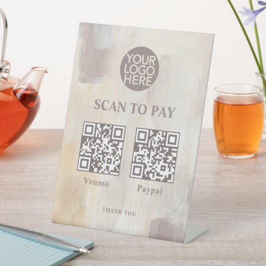 Abstrakte zwei Wege zum Bezahlen von skalierbarem Sockelschild (In Situ)