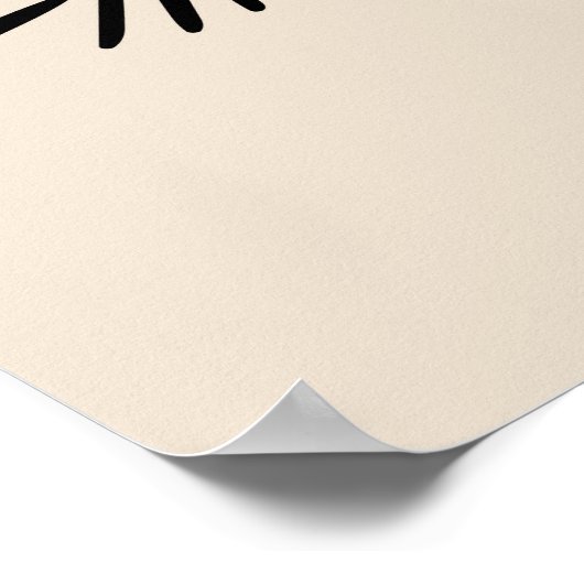 Abstrakte Zweigstelle Boho Pflanze Art Décor Poster (Ecke)