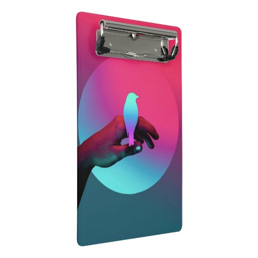 Abstrakte Zwischenablage Mini Klemmbrett (Schrägansicht)