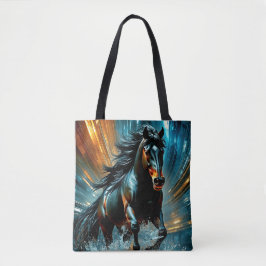Abstrakten 2 leistungsstarke Pferdedesigns Tasche