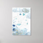 Abstrakten einer Linie drei Gesichtskunst mit Eisa Leinwanddruck (Vorderseite)