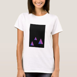 Abstrakten lila Dreiecke in Schwarz T-Shirt