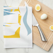 Abstrakten Segel-Boots-Seemanns Geschirrtuch (Viertel Falte)