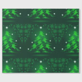 Abstrakten Sieben tanzende Pferde Baum Große Grüne Geschenkpapier (Flach)