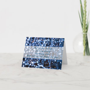 Abstrakten von blauen Lichtern Weihnachtsgrüße Karte