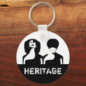 abstrakten zwei schwarze Frauen Naturerbe AFRIKAS Schlüsselanhänger (Vorderseite)