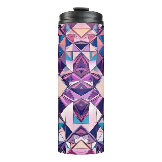 Abstrakter 3-D-Thermotumbler Thermosbecher (Vorderseite)