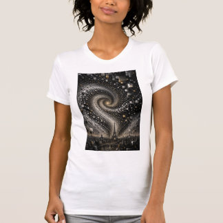 Abstrakter 3D-Mikro-Mosaik-Wirbel | Luxuriöse Geom T-Shirt