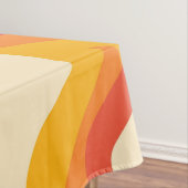 Abstrakter 70er Retro Orange Blue Wavy Strip Muste Tischdecke (Beispiel)