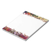 Abstrakter Abend Red, Cream & Midnight Notepad Notizblock (Rotiert)