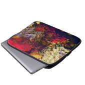 Abstrakter Abend Rot, Creme & Mitternachtswirbel Laptopschutzhülle (Vorne Knopf)