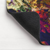 Abstrakter Abend Rot, Creme & Mitternachtswirbel Mousepad (Ecke)