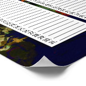 Abstrakter Abend Rot, Creme & Mitternachtswirbel Poster (Ecke)