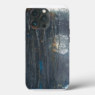 Abstrakter, abgenutzter Grunge-Grau- und Blauton iPhone 13 Pro Hülle