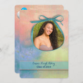 Abstrakter Abschluss Einladung (Vorne/Hinten)