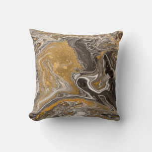 Abstrakter Acrylgrund aus Marmor. Naturmarmor Kissen