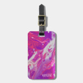 Abstrakter Acrylputz Gepäckanhänger (Vorderseite vertikal)