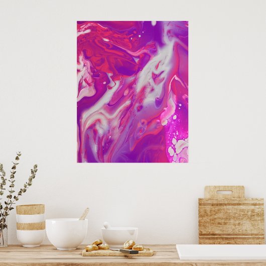 Abstrakter Acrylputz Poster (Küche)