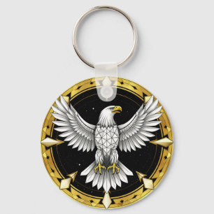 Abstrakter Adler breitet Flügel aus Schlüsselanhänger