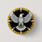 Abstrakter Adlerspread Wings Button (Vorderseite)