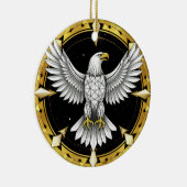 Abstrakter Adlerspread Wings Keramik Ornament (Rechts)