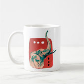 Abstrakter afrikanischer Elefant Kaffeetasse (Links)