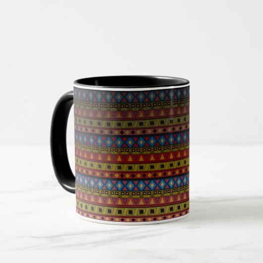 Abstrakter afrikanischer Seevolk Tasse (Vorderseite Links)