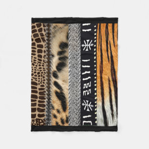 Abstrakter afrikanischer Stamm-Entwurf 2 Fleecedecke