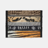 Abstrakter afrikanischer Stammesentwurf 2 Fleecedecke (Vorderseite (Horizontal))