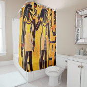 Abstrakter ägyptischer Hieroglyphen-Duschvorhang Duschvorhang (Beispiel)