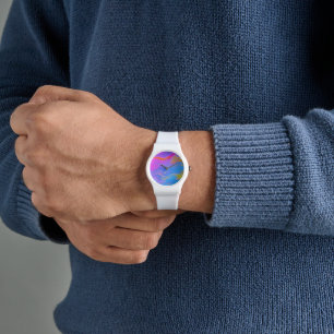 Abstrakter Akrylfluss - Sommerfrische Armbanduhr
