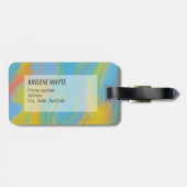 Abstrakter Akrylfluss - Sommerfrische Gepäckanhänger (Rückseite horizontal)