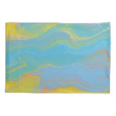 Abstrakter Akrylfluss - Sommerfrische Kissenbezug (Rückseite)