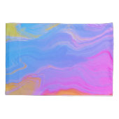 Abstrakter Akrylfluss - Sommerfrische Kissenbezug (Rückseite)