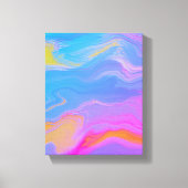 Abstrakter Akrylfluss - Sommerfrische Leinwanddruck (Vorderseite)