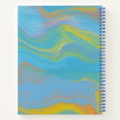 Abstrakter Akrylfluss - Sommerfrische Notizblock (Rückseite)