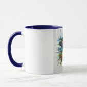 Abstrakter Akt Farbexplosion Keramikbecher Tasse (Links)