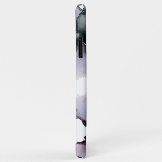 Abstrakter Alkohol Tinte Aquamarin Lilac Dusty Plu Case-Mate iPhone Hülle (Hinten/Rechts)