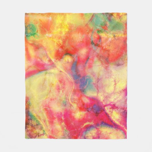 Abstrakter Alkohol Tinte Art Fleece Blankon (Vorderseite)