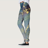 Abstrakter Alkohol Tinte Liquid Art Aquamarin & Go Leggings (Links)
