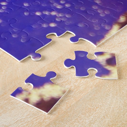 Abstrakter Alkohol Tinte Royal Blue Citrus Brass J Puzzle (Seite)