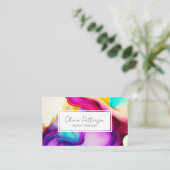 Abstrakter Alkoholink-Stil Visitenkarte (Stehend Vorderseite)