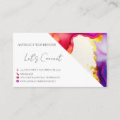 Abstrakter Alkoholink-Stil Visitenkarte (Rückseite)