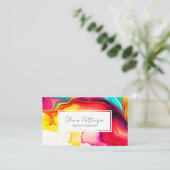 Abstrakter Alkoholink-Stil Visitenkarte (Stehend Vorderseite)