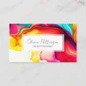 Abstrakter Alkoholink-Stil Visitenkarte (Vorderseite)